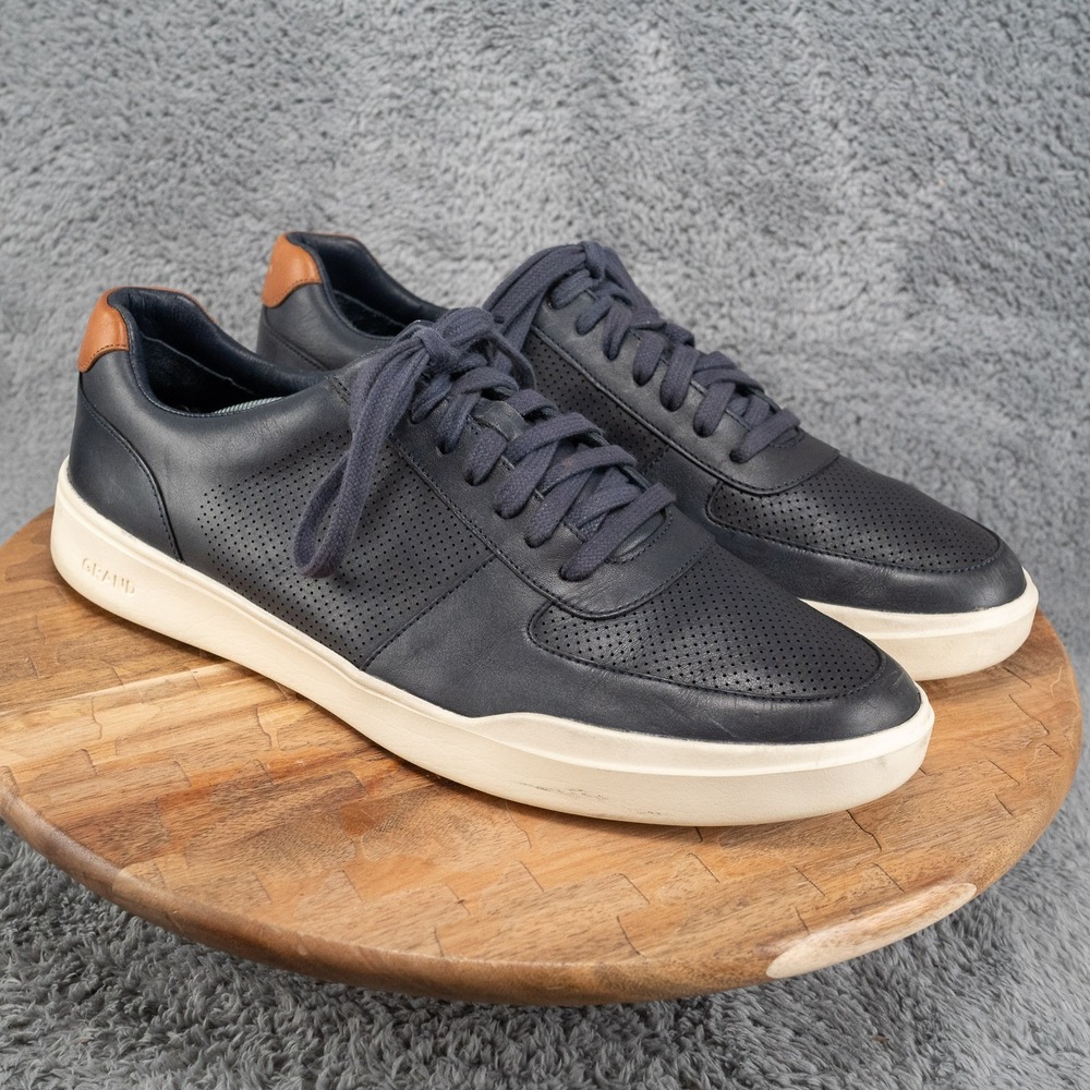 Cole Haan Grand Crosscourt Men's Size 13 Blue Leather Perforated Shoes C33990
